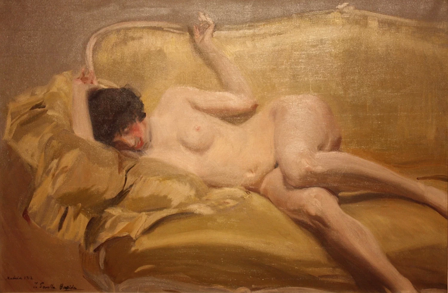 Nudo sul divano giallo, 1912